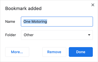 Chrome Bookmark